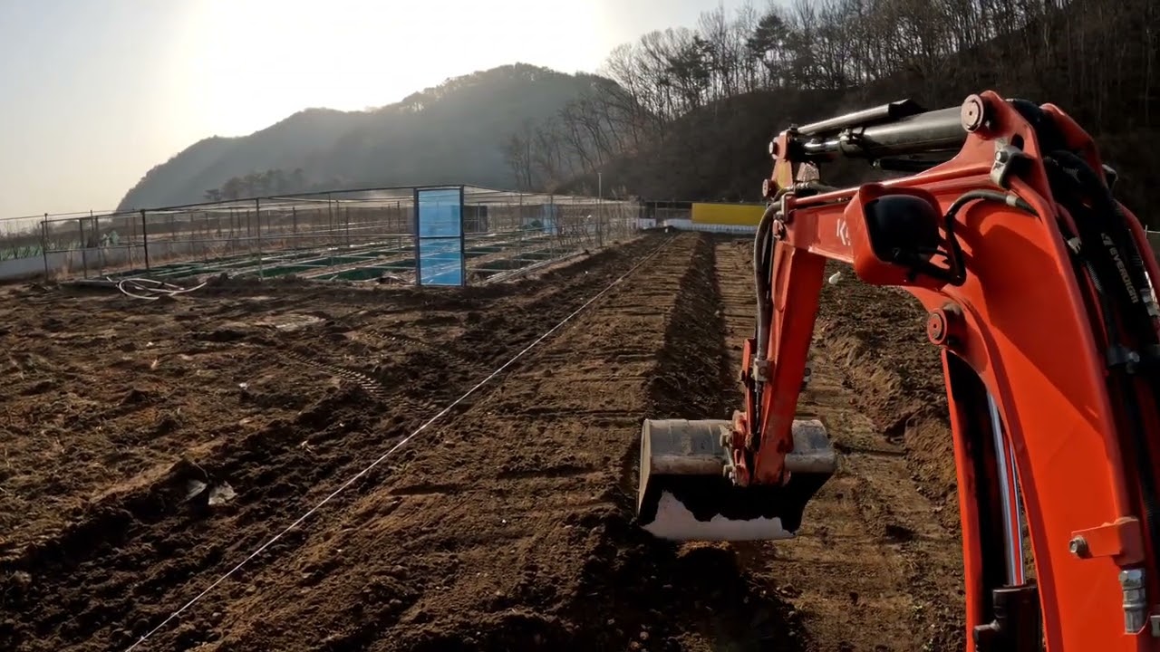 미니포크레인 두둑만들기 미니굴삭기 구보다U20S