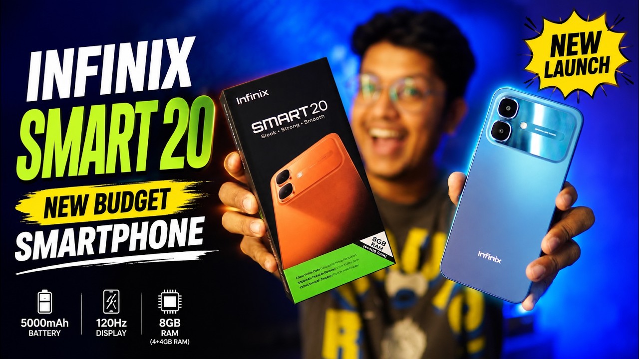 Infinix Smart 20 😲 120Hz Display + 5200mAh Battery | New Budget Smartphone #datadock