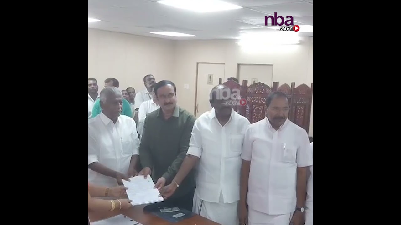 ADMK Thambidurai,PMK Anbumani Ramadoss Files Nomination for Rajya Sabha