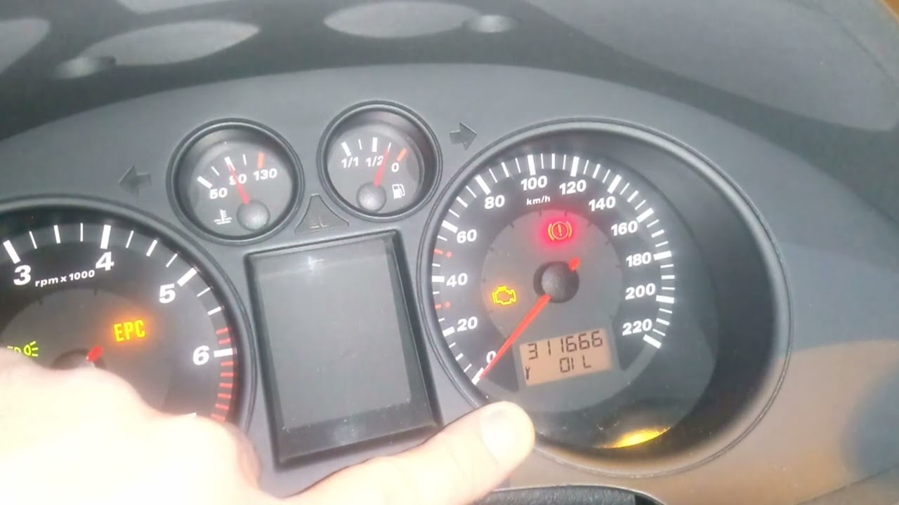 Сброс показаний проверки масла в Seat Ibiza