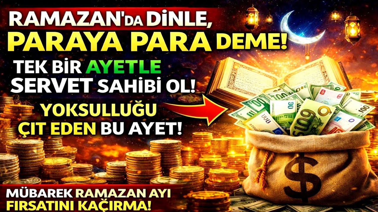 RAMAZAN’DA MUCİZE SURE! 1 AYETLE RIZIK KAPILARI AÇILIR, 3 SANİYEDE FAKİRLİK YOK OLUR!