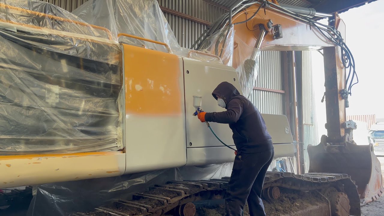Revamping Our Liebherr 946 Excavator: A Complete Painting Process - Labrianidis Constructions - 4k