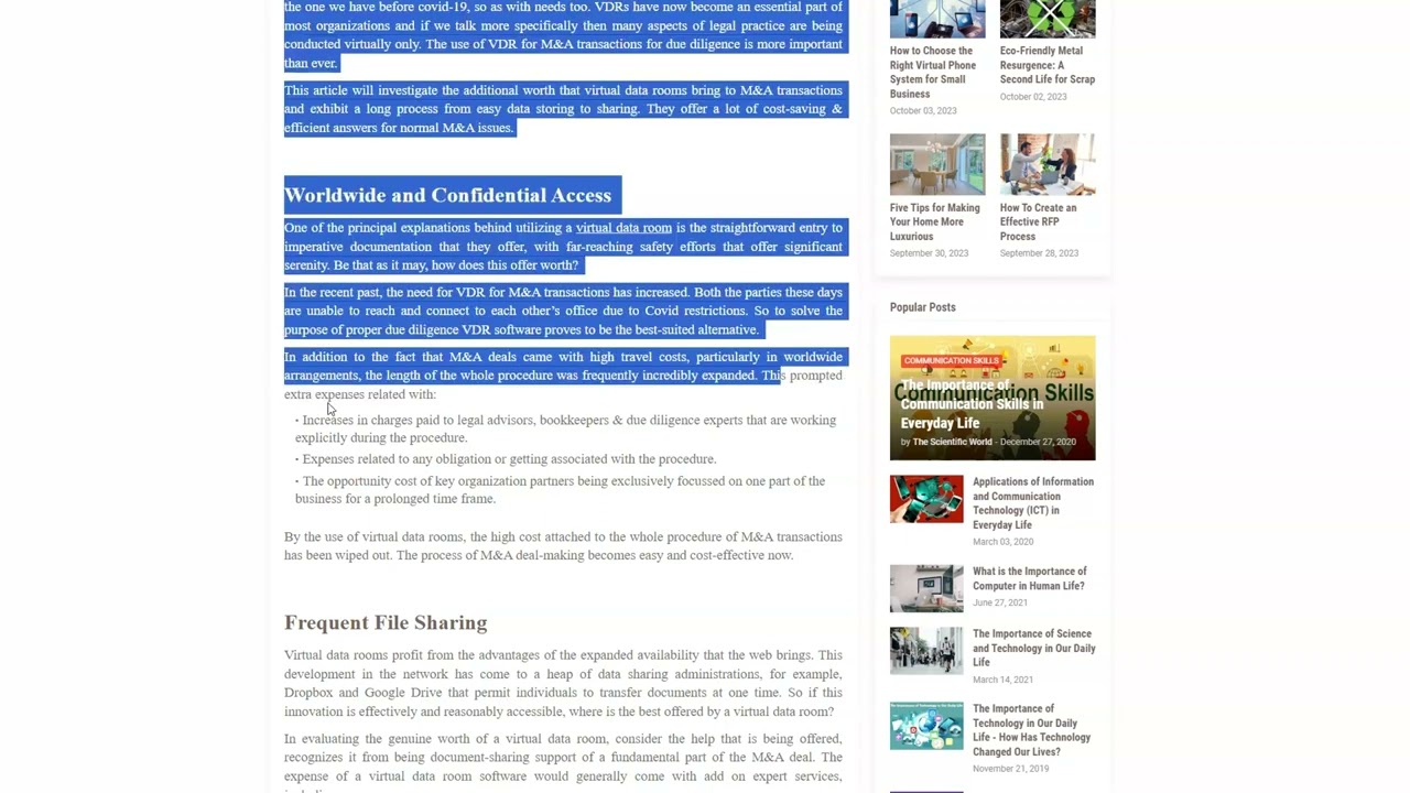 Creating Virtual Data Rooms || virtual data