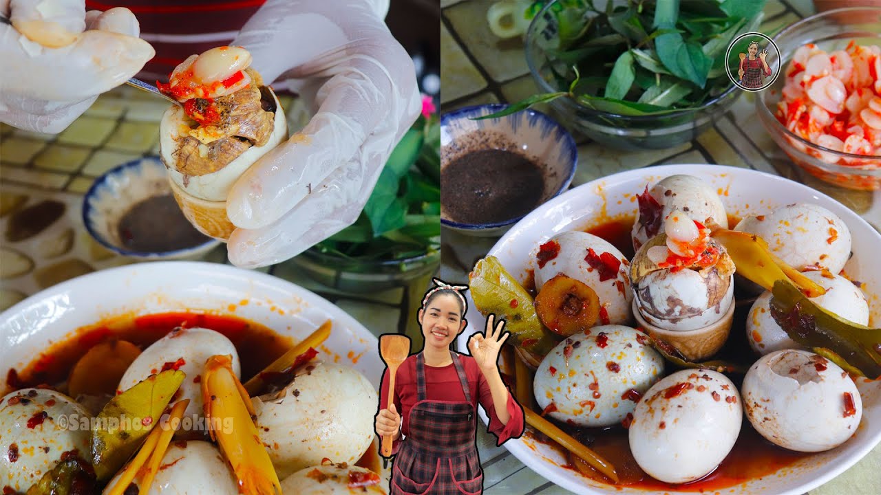 ធ្វើពងទាកូនស៊ីឈ័នញ៉ាំដោយខ្លួនឯង - Chiness Food || Samphos Cooking