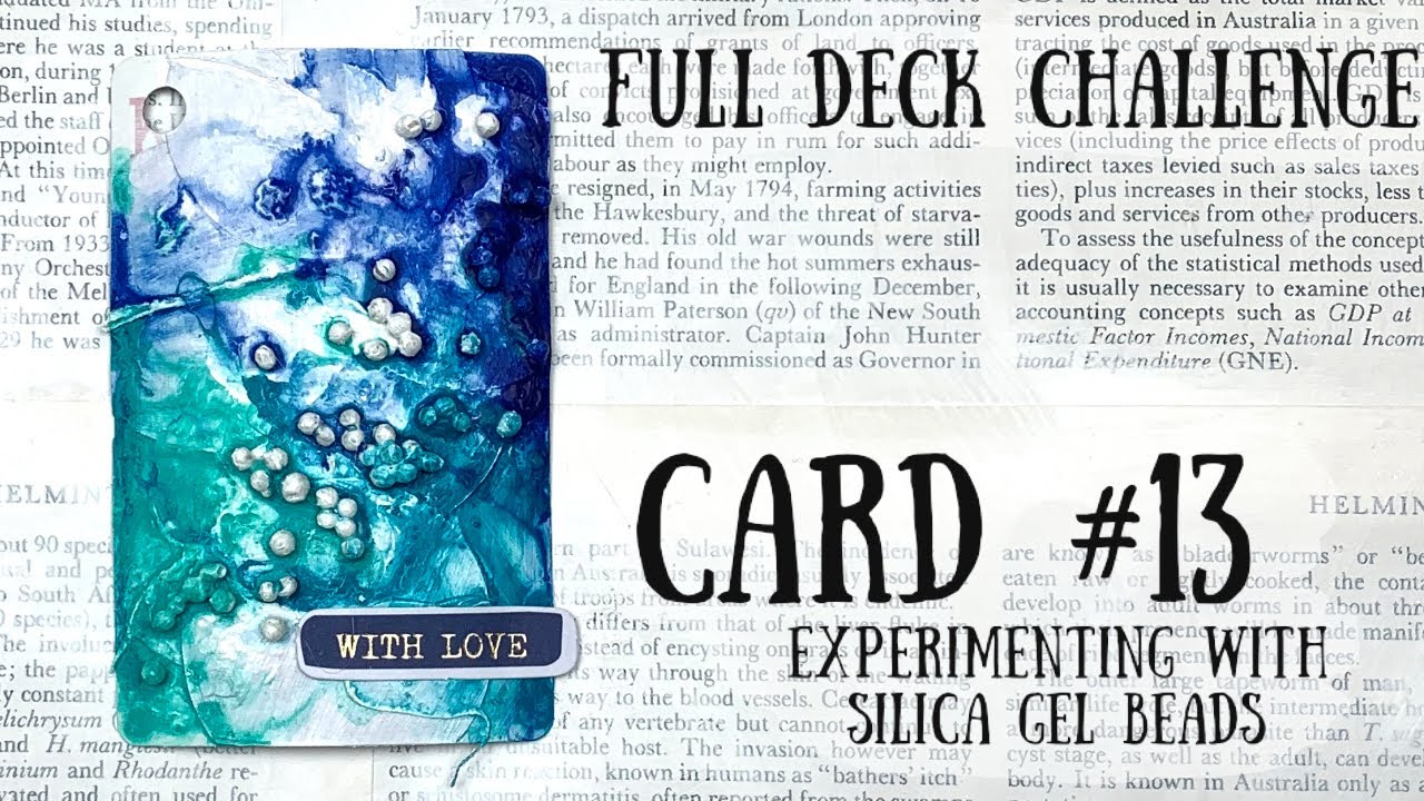Experimenting with silica gel on an altered playing card 🦋 Shanouki 🦋