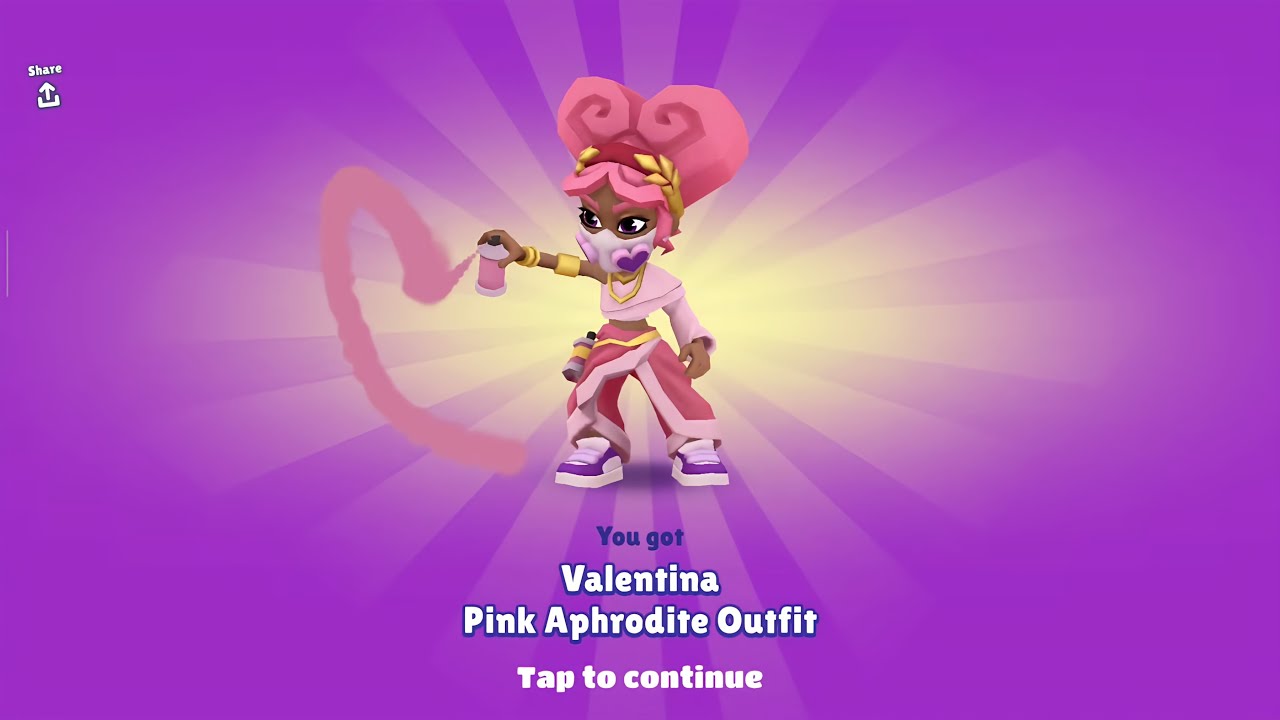 Unlock Valentina Pink Aphrodite Outfit // Subway Surfers Gameplay // Greece 2025 