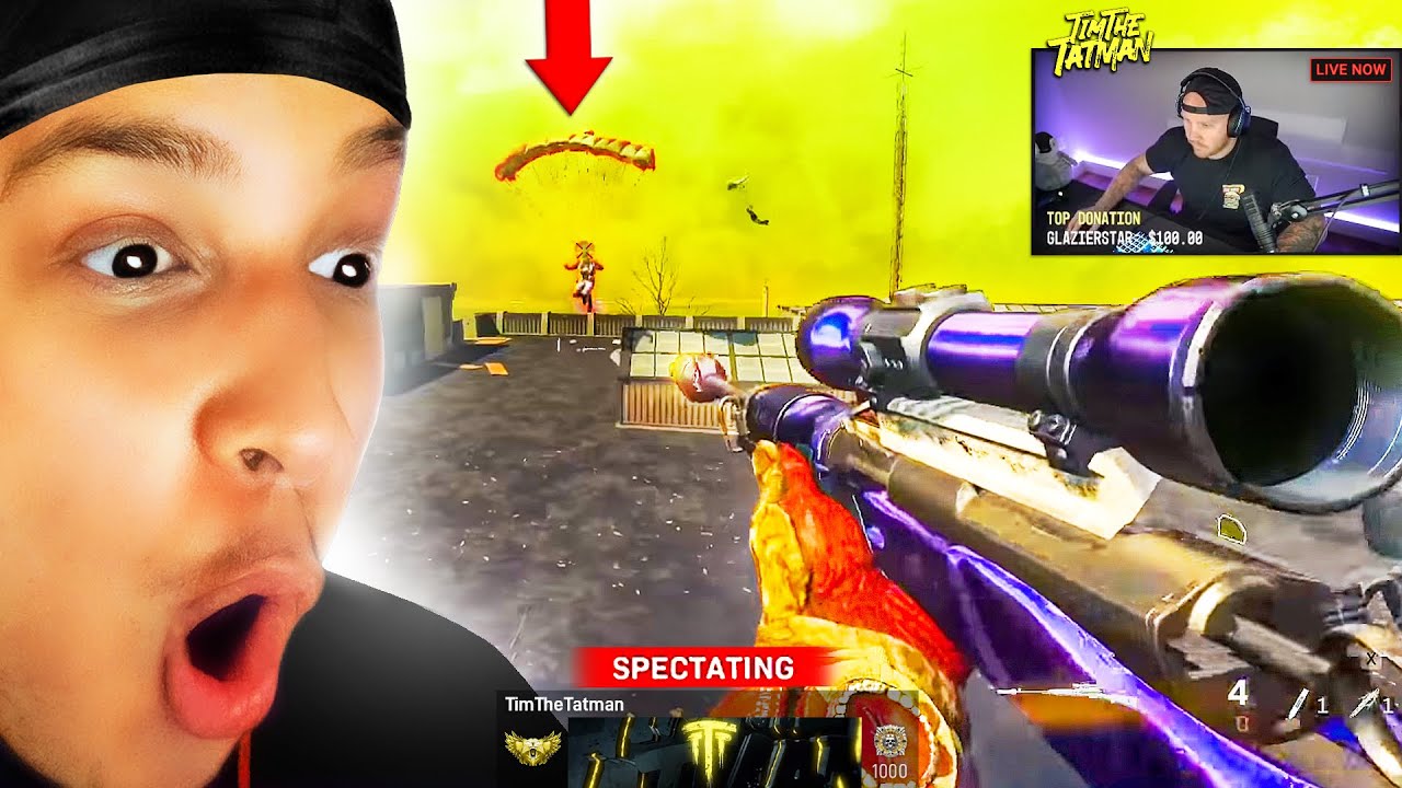 Spectating TimTheTatman NEW KILL RECORD on Warzone Rebirth Island!