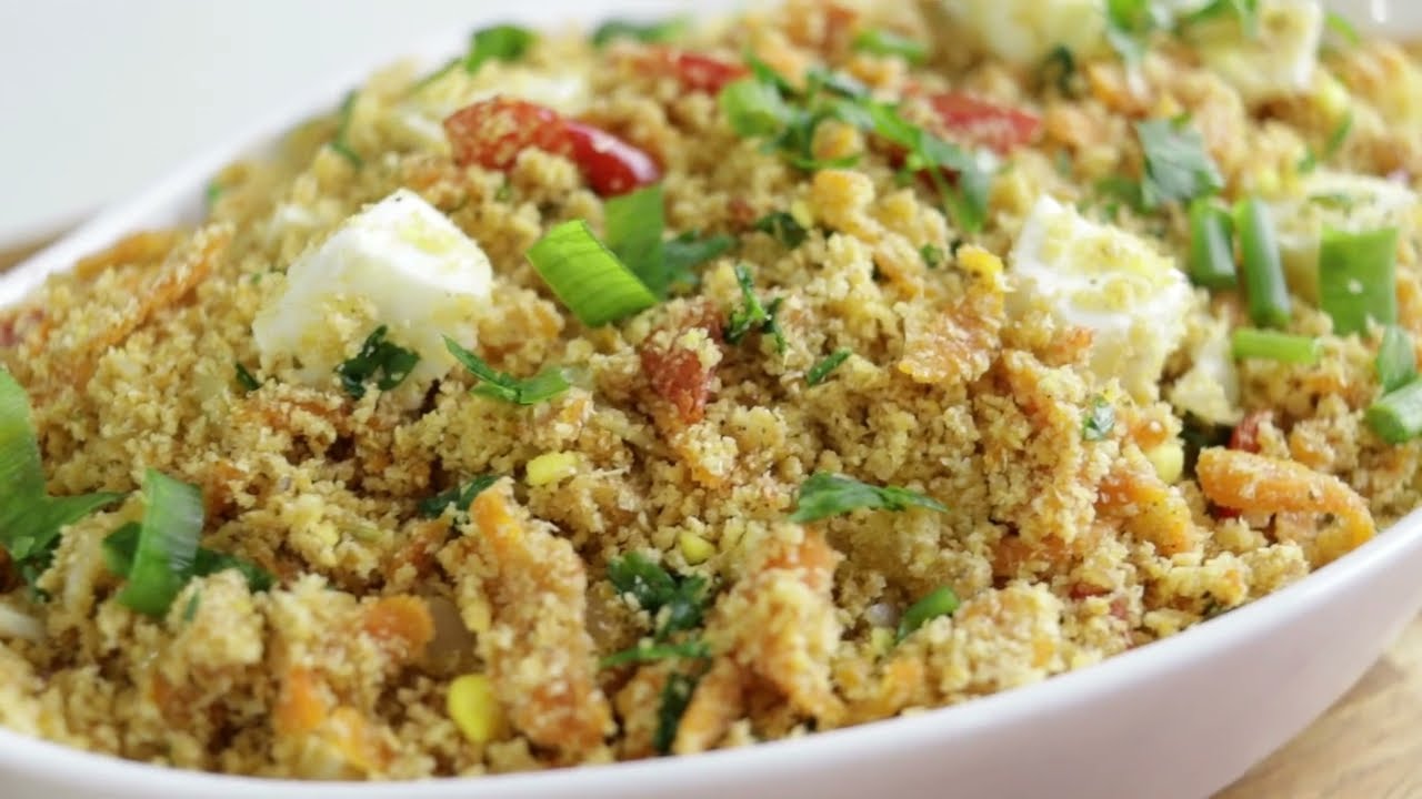 FAROFA SIMPLES.COM OVOS E CENOURA FIZ ESTA RECEITA DELICIOSA.