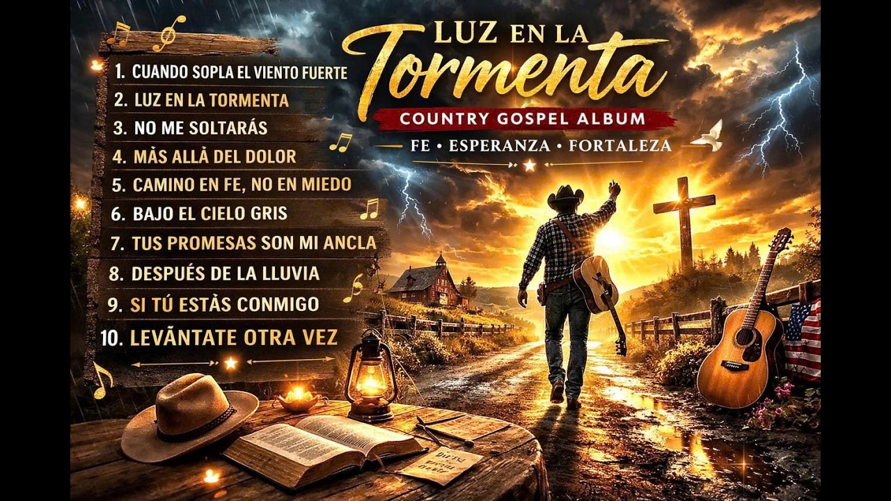Luz en la Tormenta ✨ Canciones Country Gospel para Tiempos Difíciles | Fe, Esperanza y Fortaleza