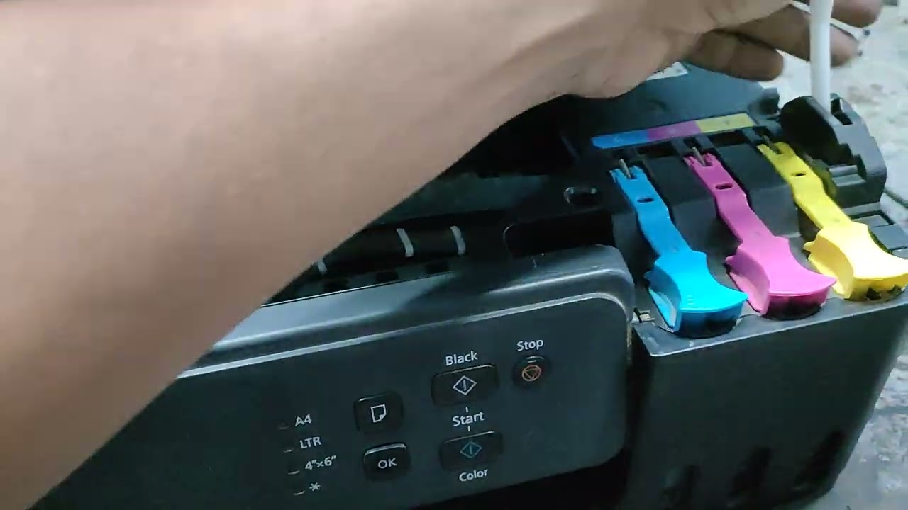 Canon G2730 colour printing problem? Pipe me ink nahi he or print me line aa rahi he uska solution 
