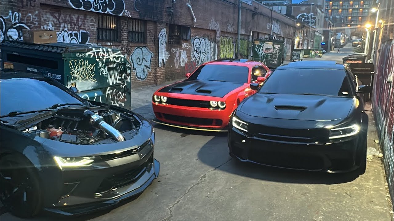 Побег из тюрьмы на CAMARO без капюшона и HELLCAT REDEYE DC