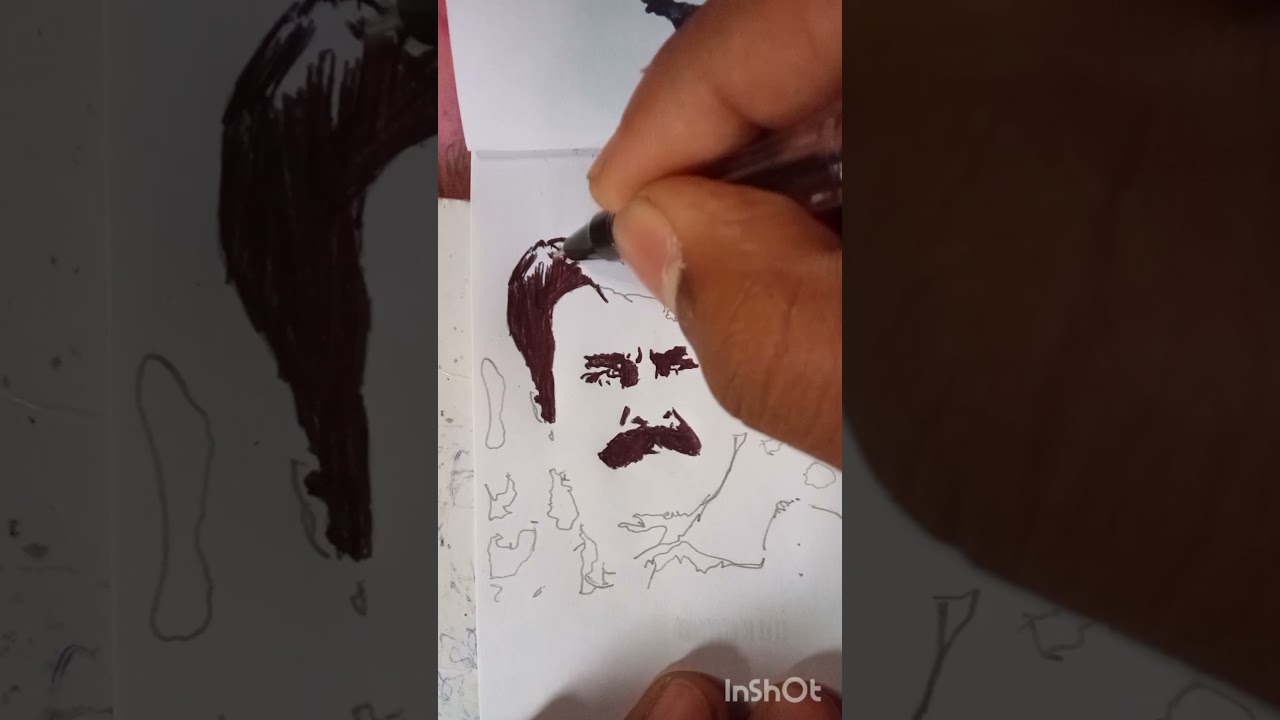 Mohanlal Stencil art 🥰. drawing ❤️#drawing #watsappstatus #malayalam #stencil #kerala