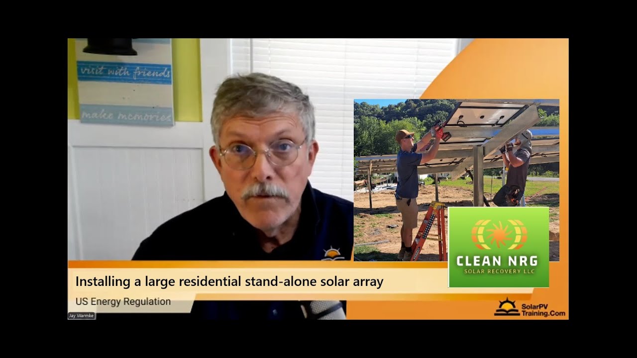 Installing a large residential stand-alone solar array (Solar Noon Tuesday)