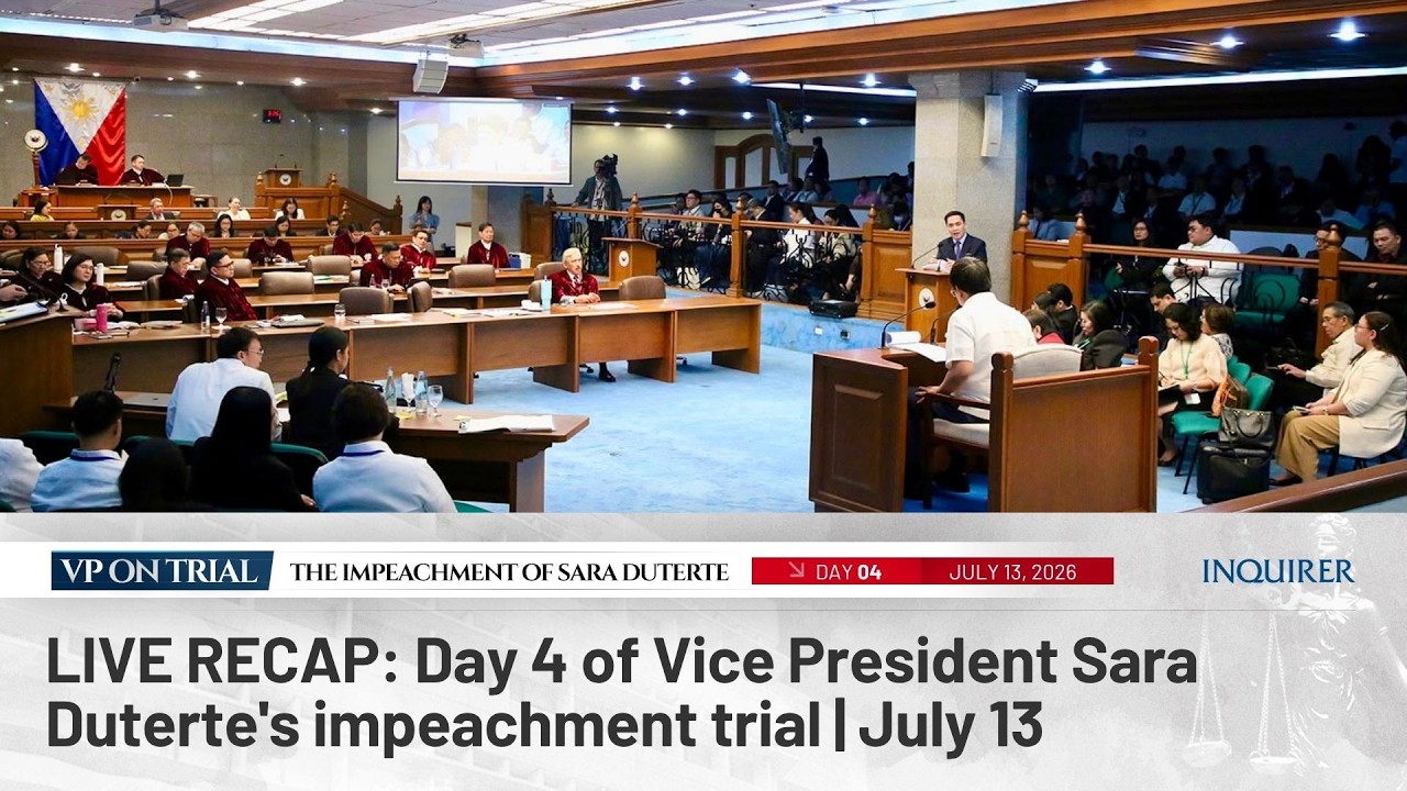 LIVE RECAP: Day 4 of Vice President Sara Duterte's impeachment trial | July 13