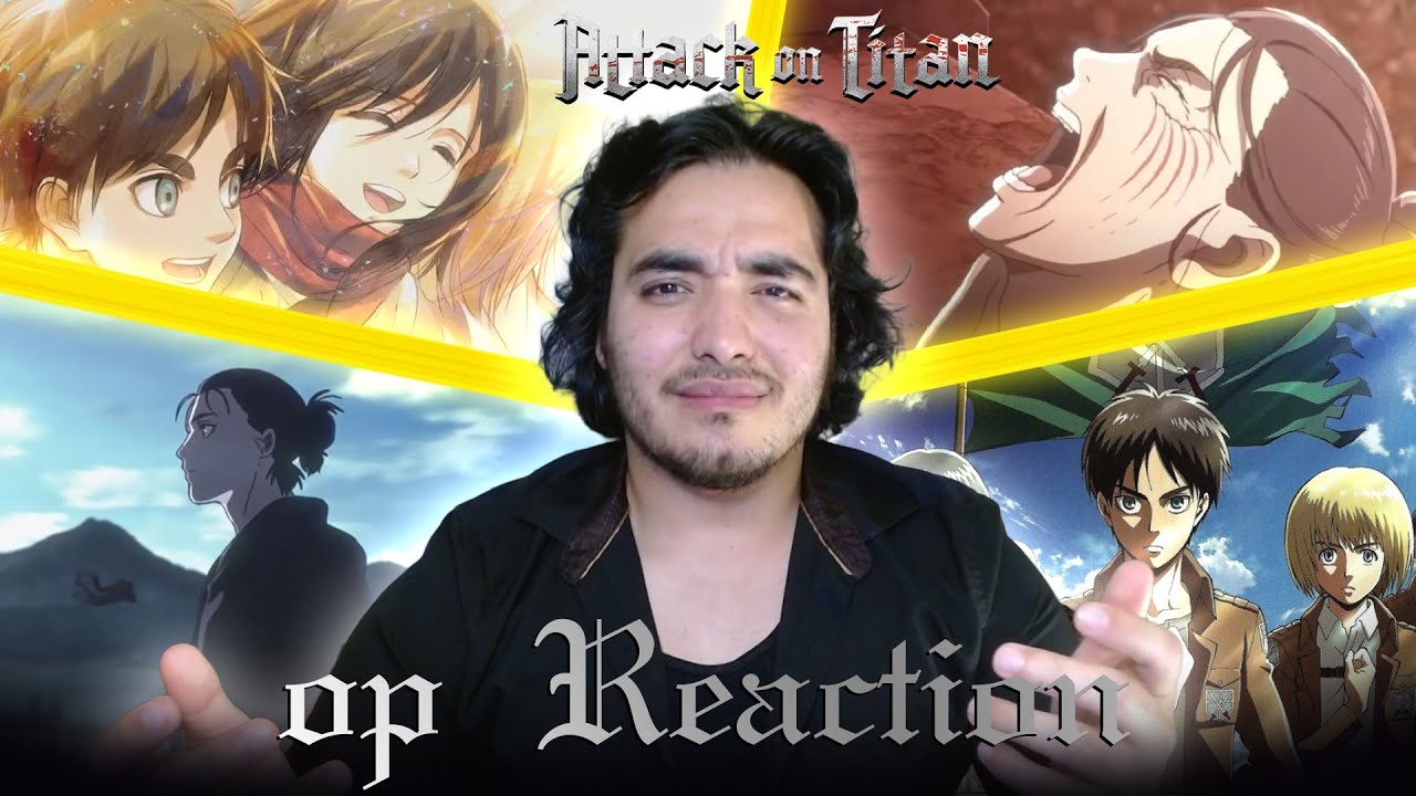 First time Reaction to All of Attack On Titan INTROS