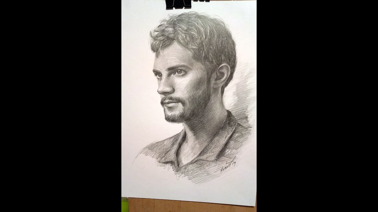 Mgr. Henrieta Kováčová: Škola kreslenia portrétov - skica, proporcie, anatomia (Jamie Dornan)