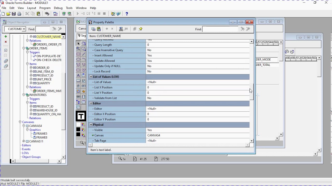 Add Text item Oracle Forms