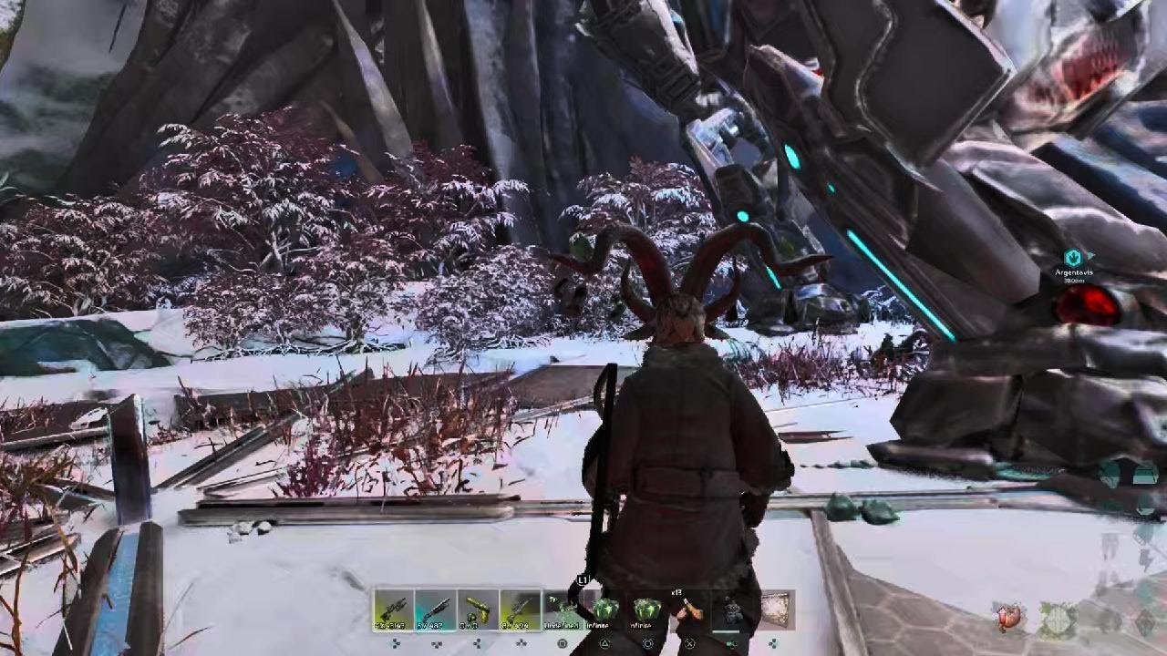 ARK Survival Ascended_50 Gigas +ice titan vs gamma king titan