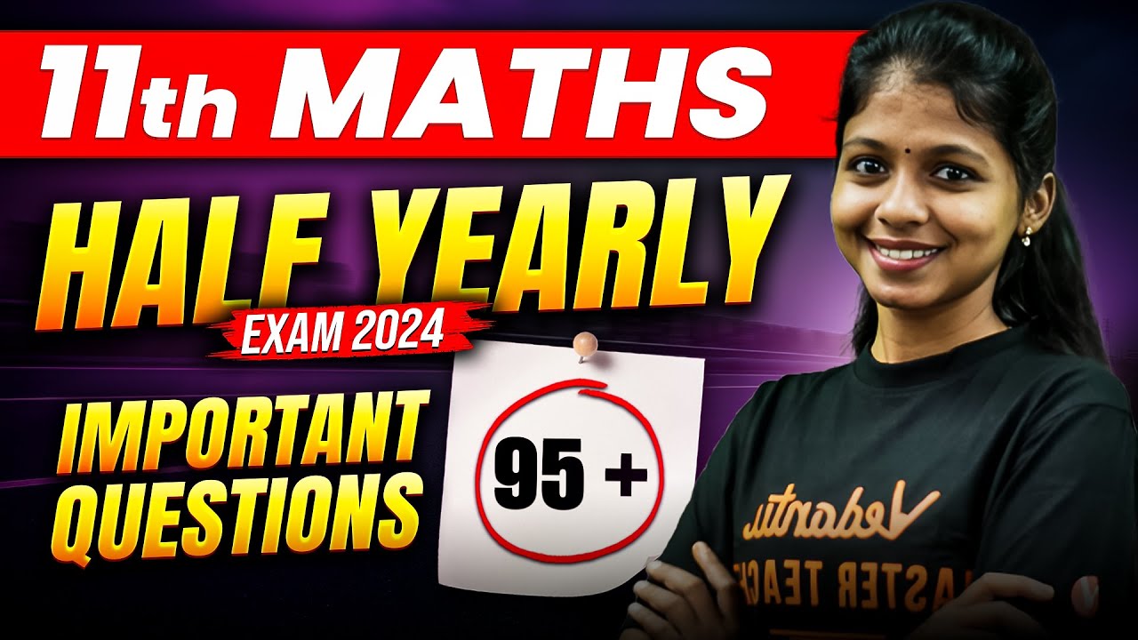 11th Maths | Important Questions PDF | Half Yearly 2025 Exam | Shravanee Ma'am