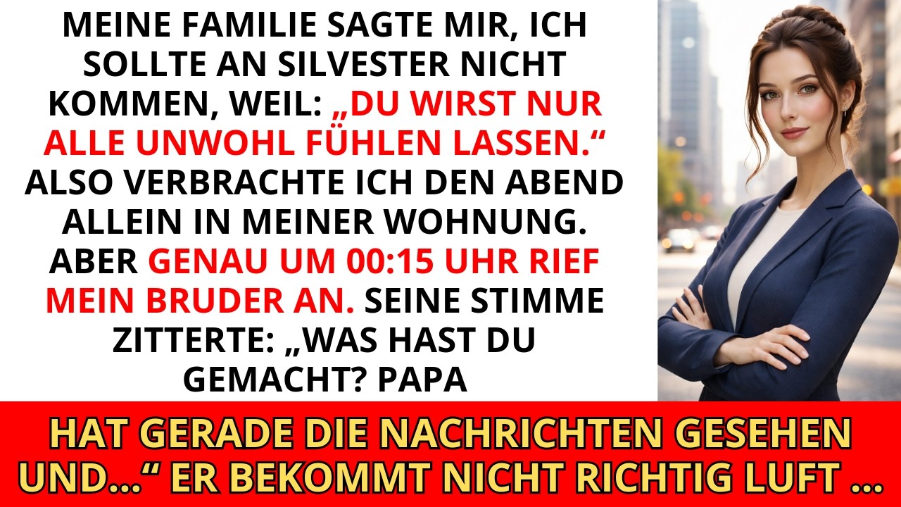 Meine Familie hat mich an Silvester ausgeladen — dann sah mein Vater, dass ich über Nacht Milliar...