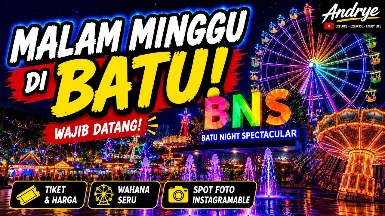  Batu Night Spectacular (BNS) | Serunya Malam Minggu di Wisata Malam Batu