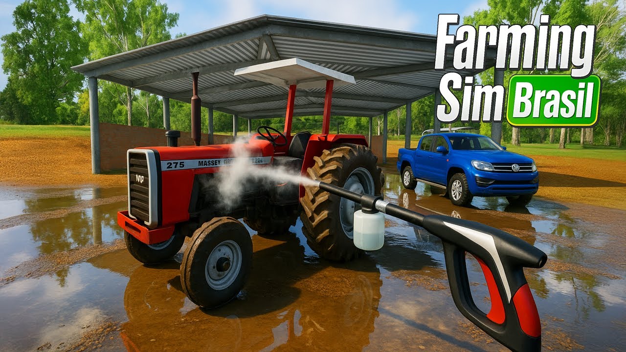 MEGA ATUALIZAÇÃO DO FARMING SIM BRASIL - LAVAR OS PRÓPRIOS TRATORES, NOVO CARRO E MUITO MAIS!