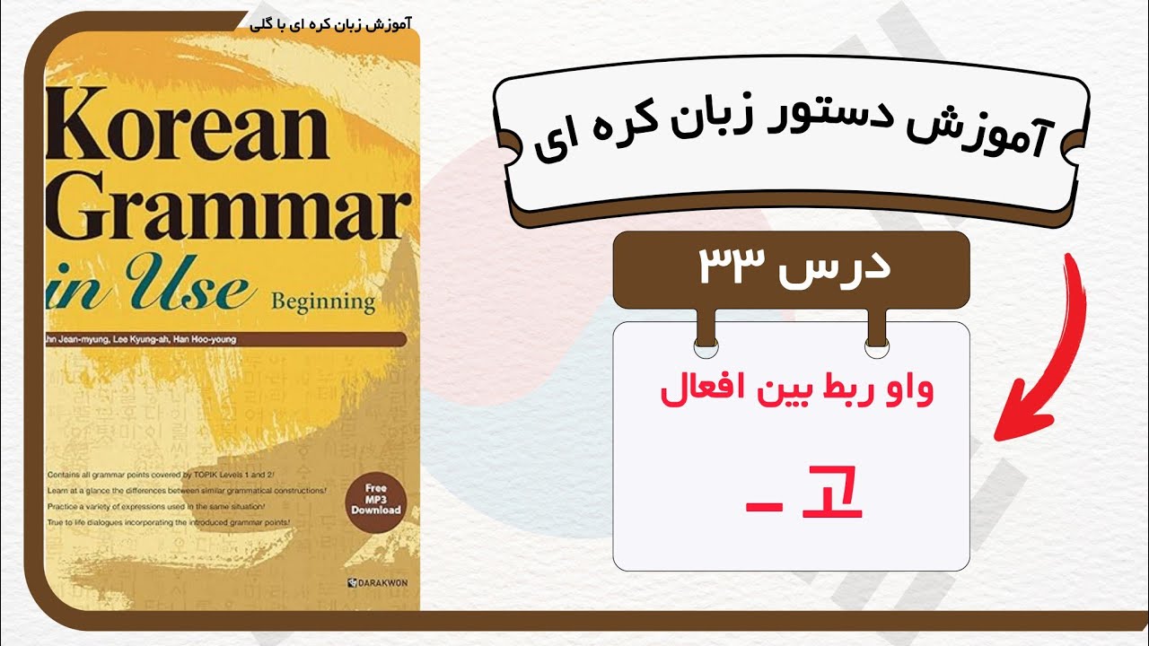 آموزش قواعد و دستور زبان کره ای : درس ۳۳ 고 از کتاب Korean grammar in use