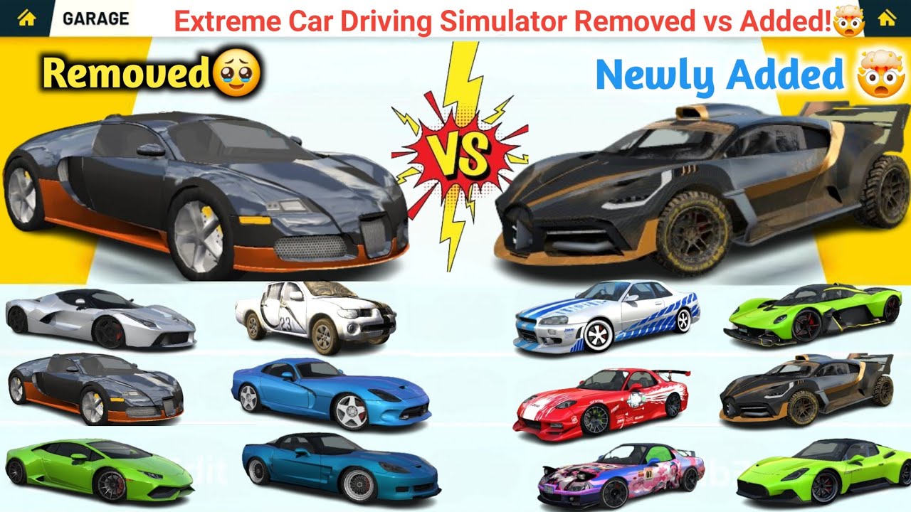 All Old Removed Cars vs New Cars! 🤯 | Extreme Car Driving Simulator!🔥