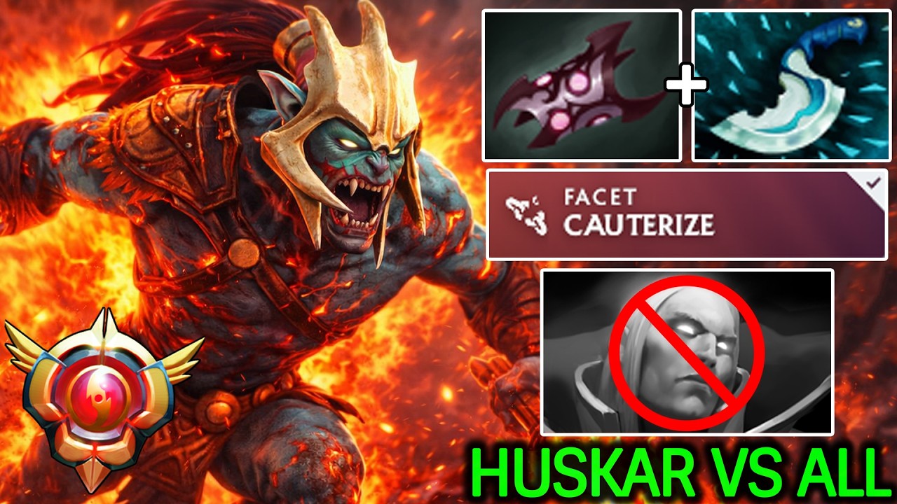 Huskar Boss VS ALL &ndash;  Armlet + Blink Destroy Invoker Mid Lane Dota 2