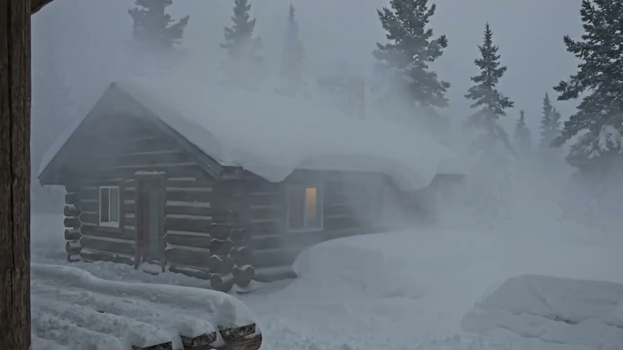 Heavy Howling Wind & Epic Snowstorm Sounds | Cozy snowstorm sounds for sleeping