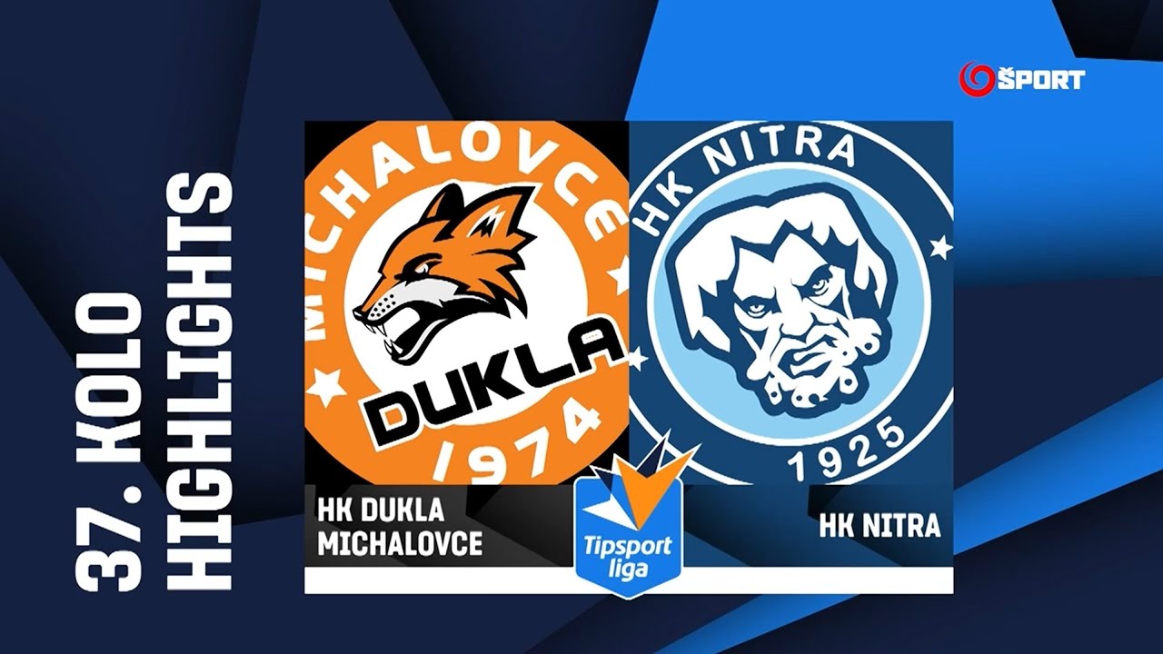 37. kolo: HK Dukla Michalovce - HK Nitra 3:4 pp (2:0, 1:1, 0:2 - 0:1