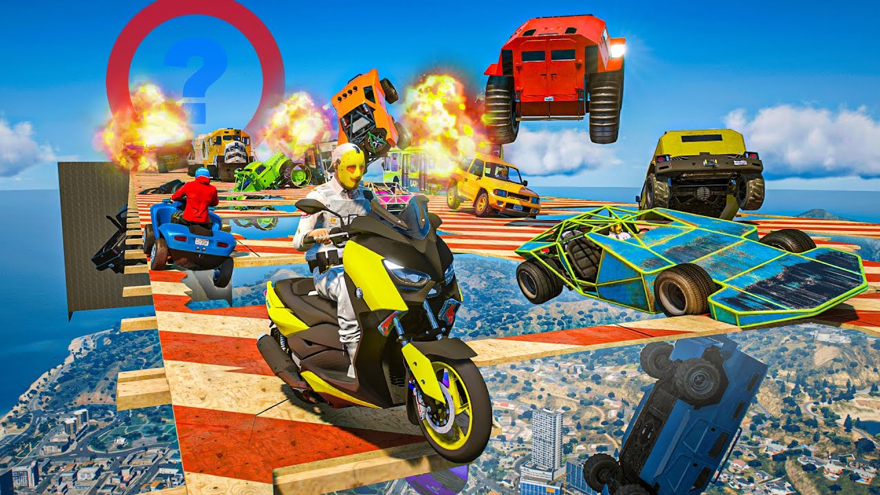 CARA A CARA CON COCHES ALEATORIOS Y EL ÚLTIMO EXPLOTA! EL SUELO ESTÁ ROTO!! - GTA 5 ONLINE
