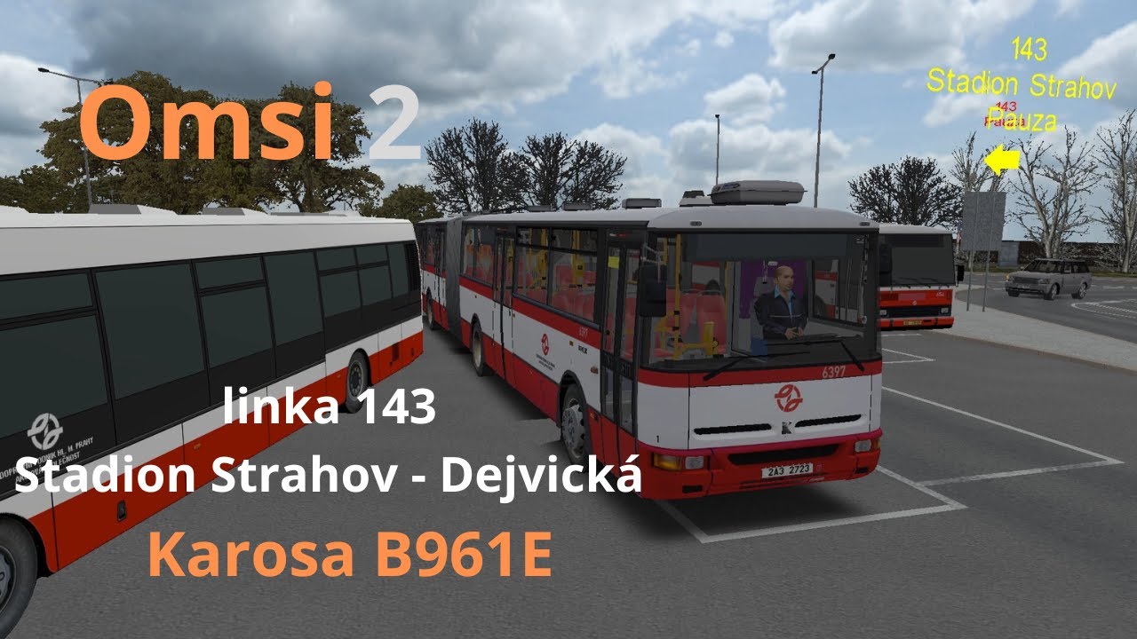 Omsi 2 - linka 143 - Stadion Strahov - Dejvická - Karosa B961E