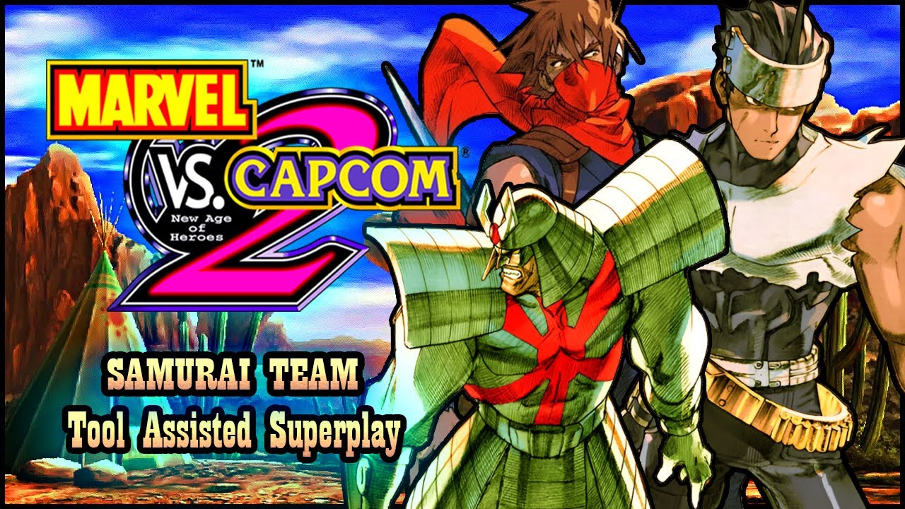 【TAS】MARVEL VS CAPCOM 2 (ARCADE \ NAOMI \ 2000) - SAMURAI TEAM \ SILVER SAMURAI \ HAYATO \ HIRYU \