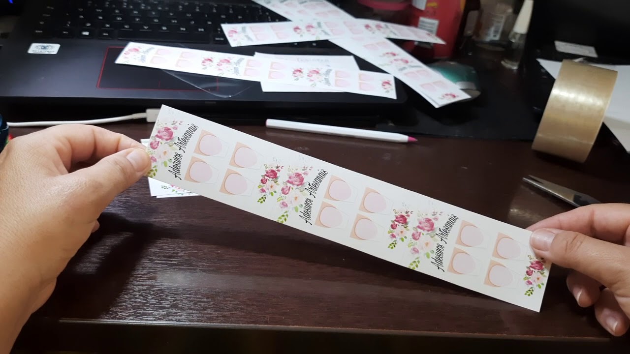 Fazendo meu Cartão para Adesivos e Jóias de Unha