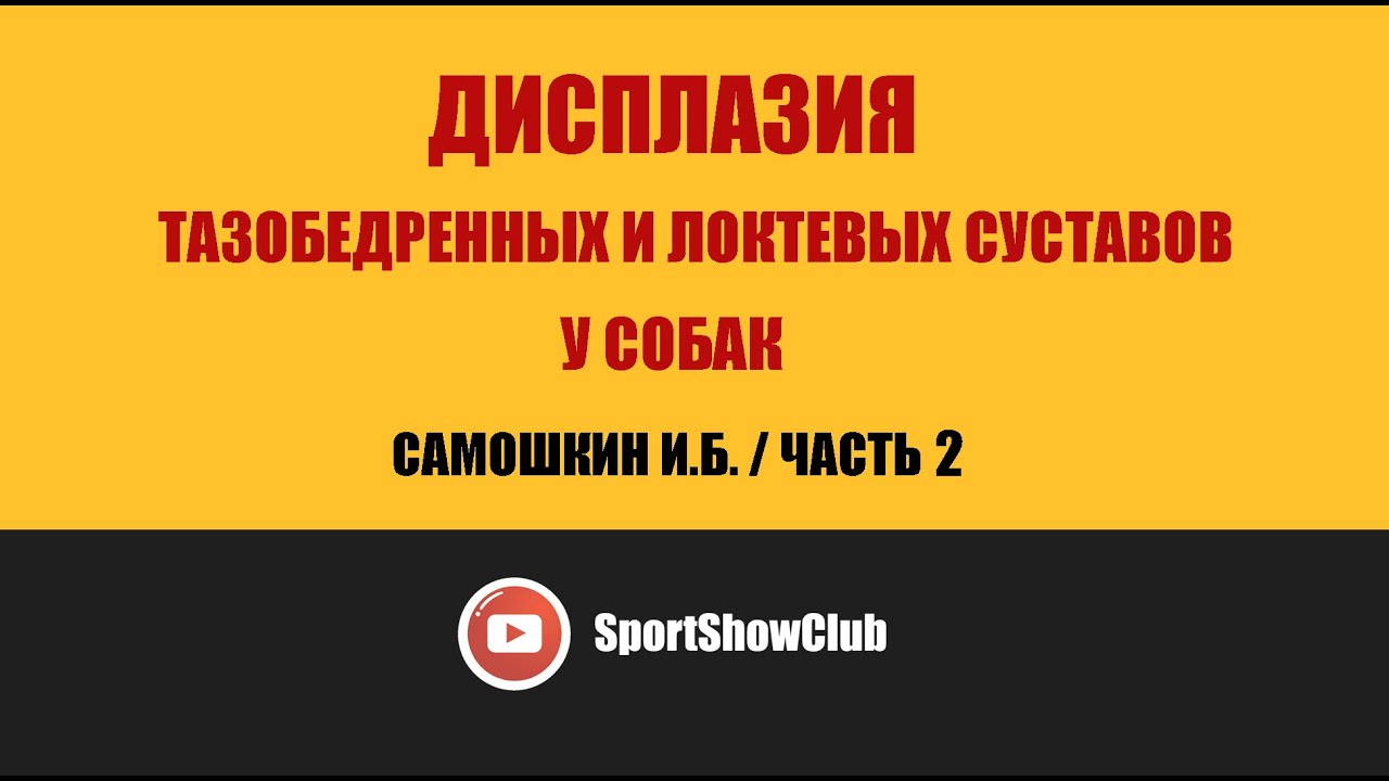Дисплазия тазобедренных и локтевых суставов у собак / ЧАСТЬ 2