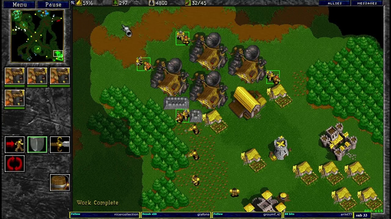 Warcraft 2 Garden of War 3v3