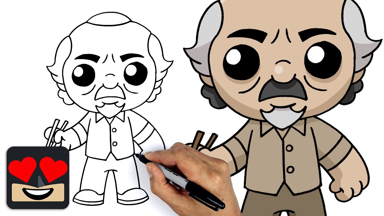 How To Draw Mr.Miyagi | Karate Kid