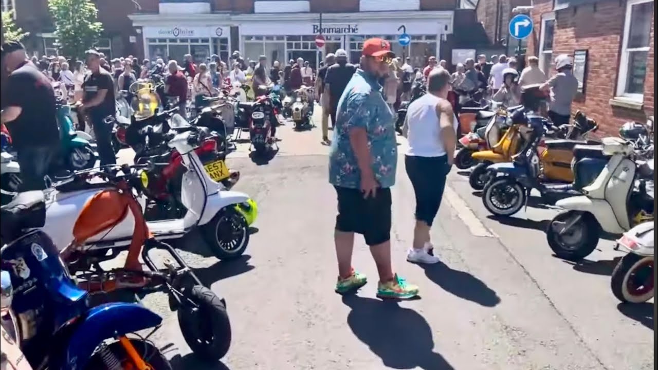 North Staffs Jesters Scooter~Fest 18  .  Leek , The Walk Through . May 2024 .