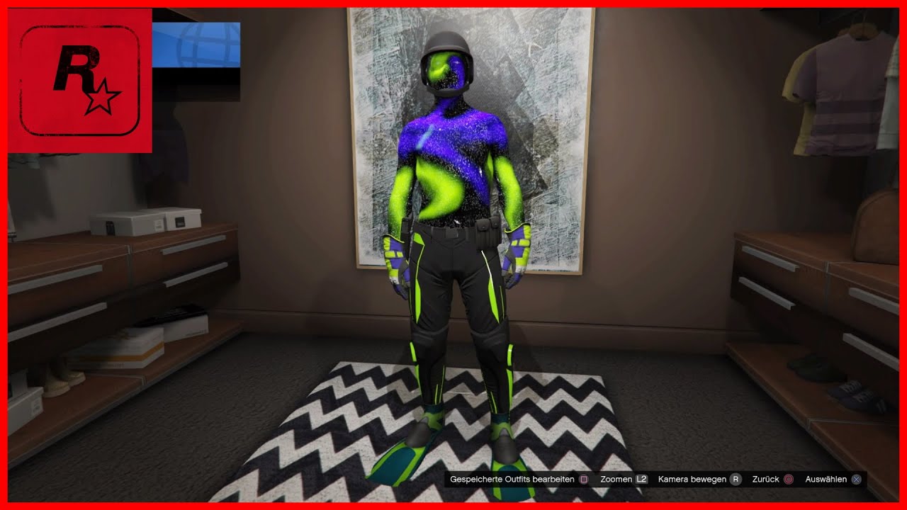 Green Modded Transfer Outfit mit Taucherflossen und Cop Gürtel (TRANSFER)