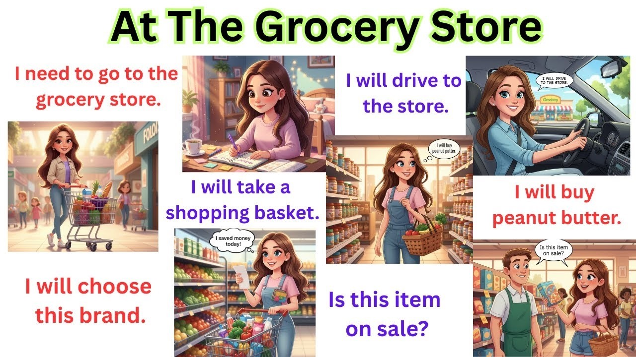 Learn English Conversation at the Grocery Store | Questions & Answers | Daily Use English Practice