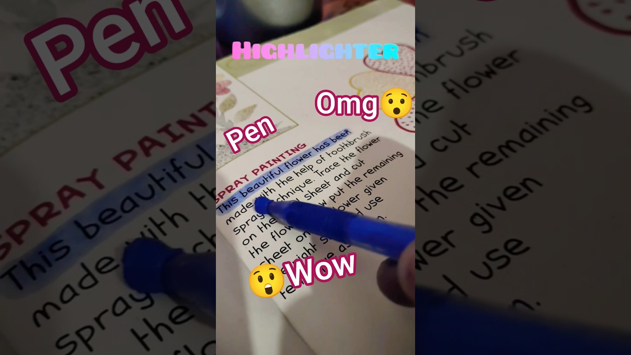 homemade highlighter pen#shortsvideo # highlighters#art #homemade #diy #smartartandcrafts