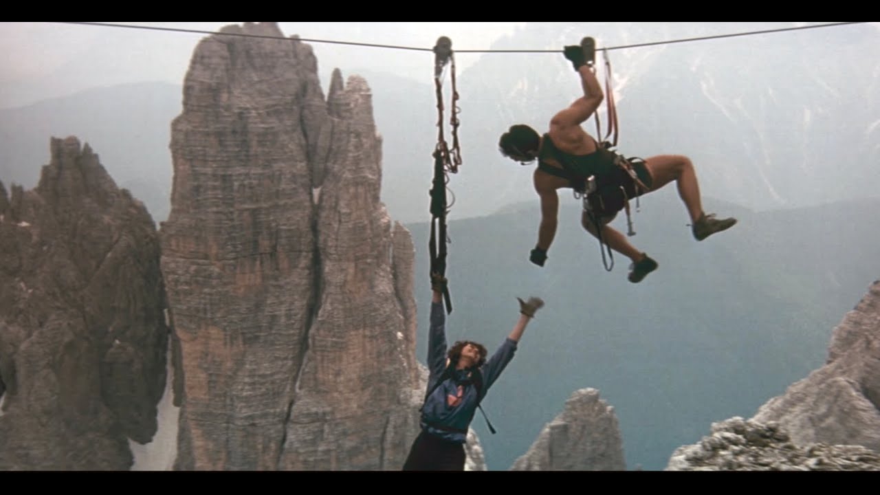 Cliffhanger Fall (1993) Dramatic Cliff Fall.