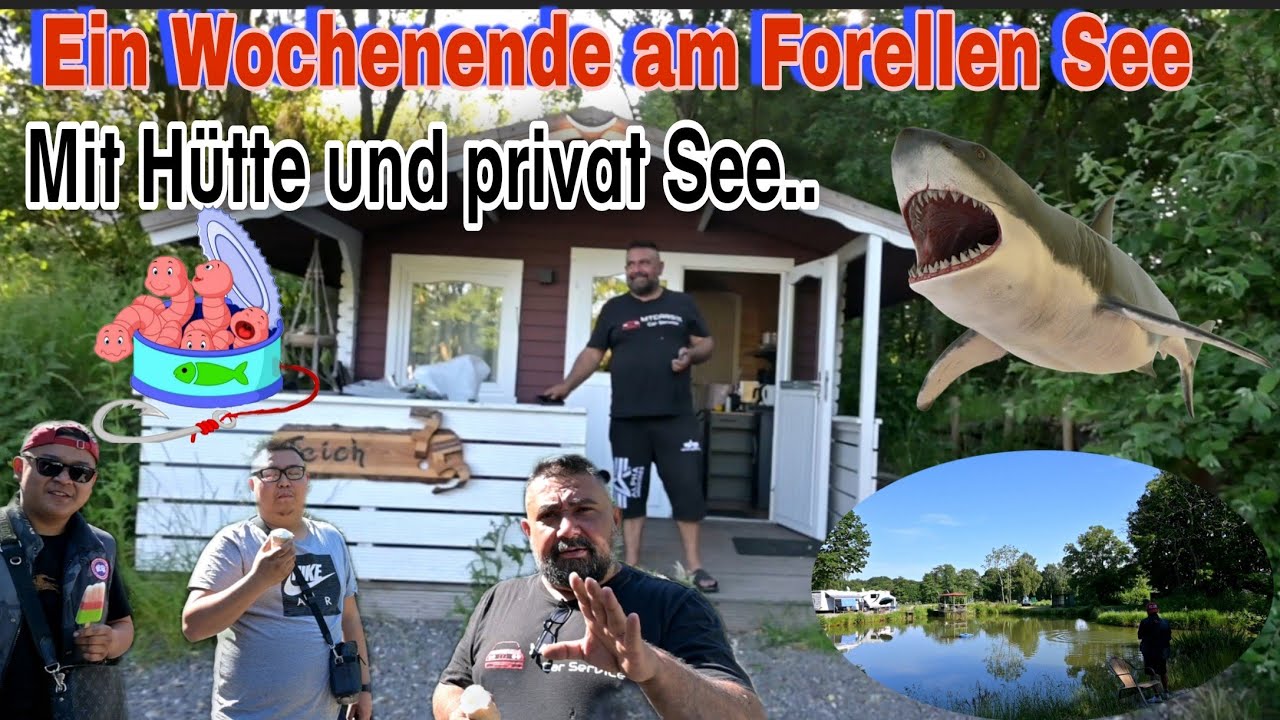 Ein Wochenende am Forellen See.Mit Hütte und Privat See. Dumanis am Angeln..