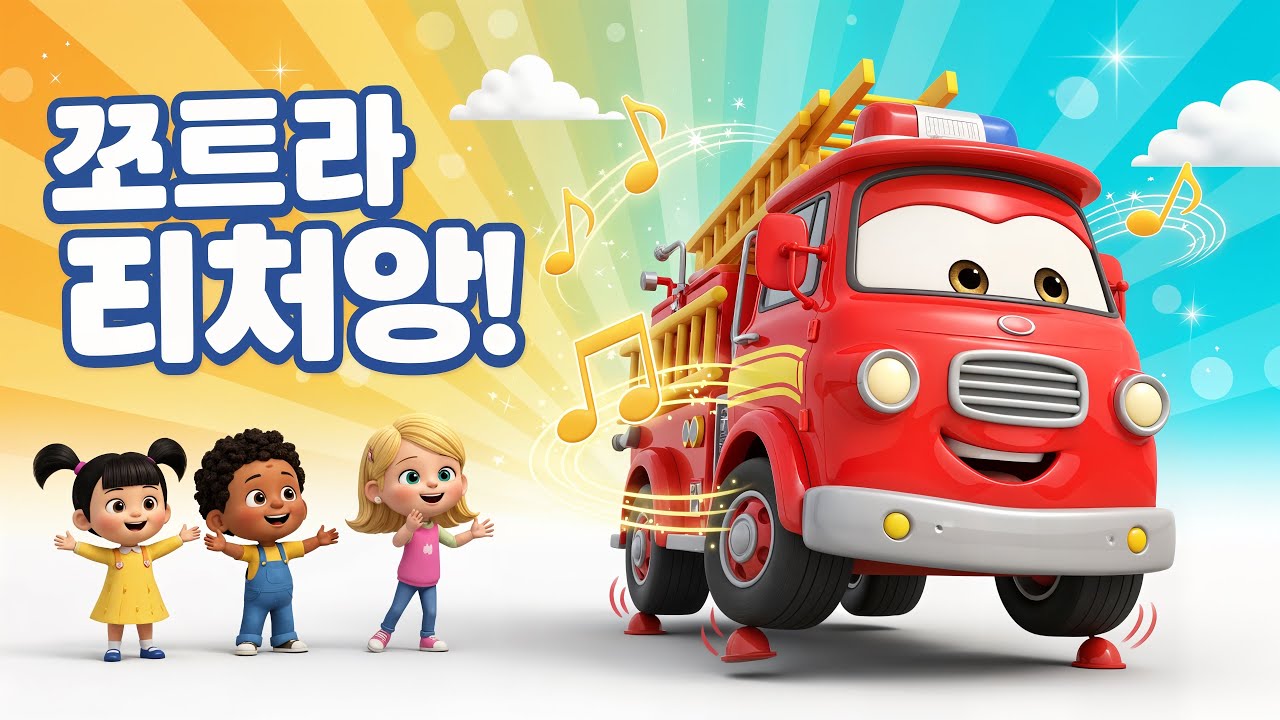 🚨 고고! 소방차 댄스 타임 🎵 | 신나는 키즈 3D 노래