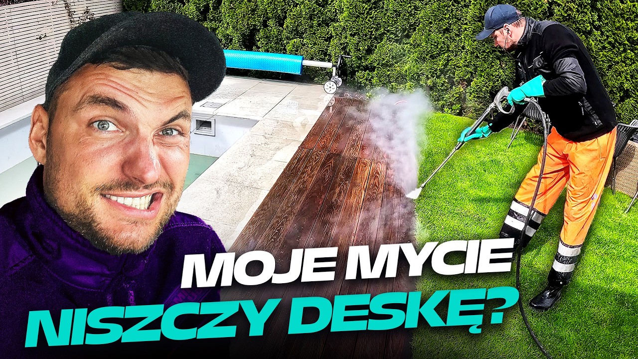ZEPSUŁEM?! Mycie tarasu drewnianego myjką ciśnieniową. Czyszczenie desek tarasowych | DOMINIK MALUJE