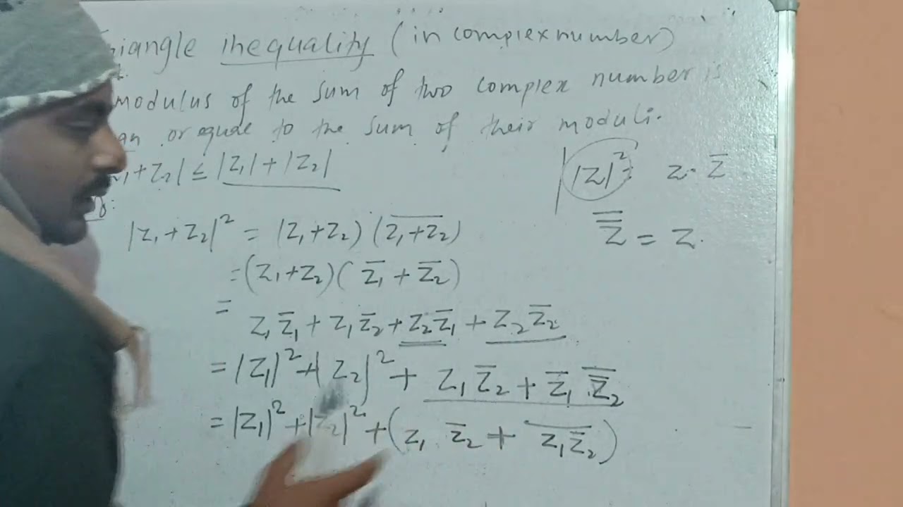 bsc..Triangle inequality ..in complex number