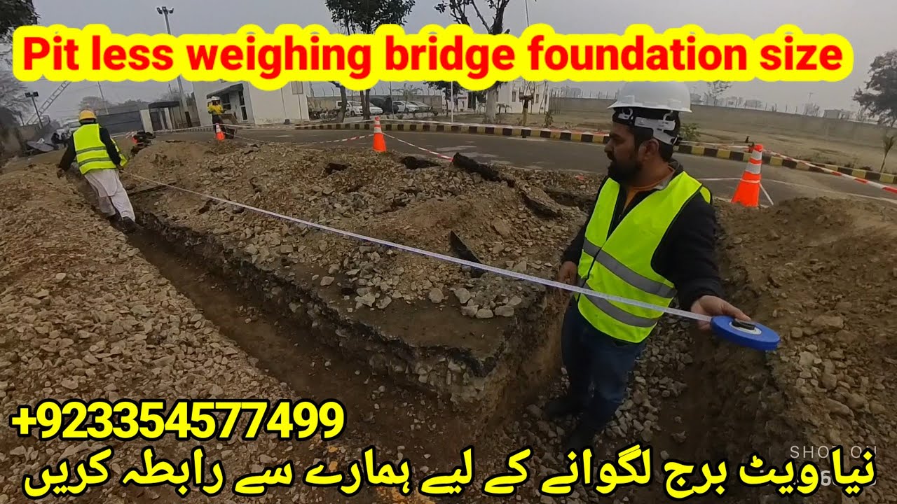Pit less Weighbridge Foundation  Size 120 ton to 150 ton Capacity