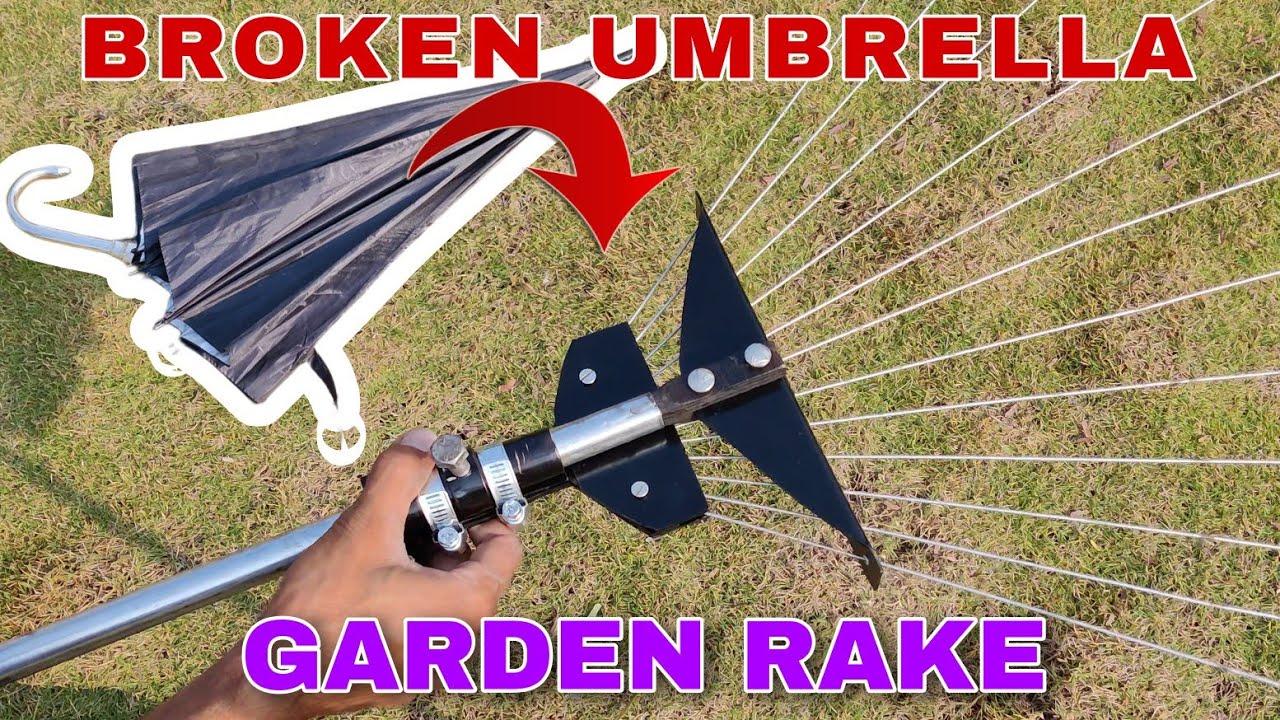 How to Make a Professional LEAF RAKE | gardening equipment !!
