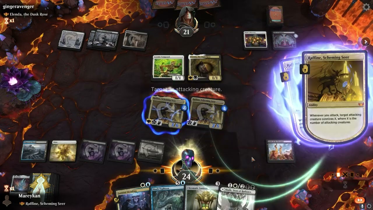 Historic Brawl: Raffine, Scheming Seer vs Elenda, the Dusk Rose